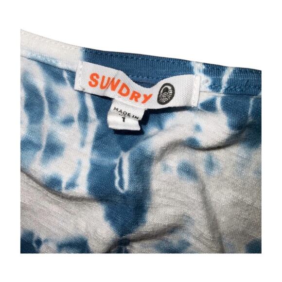 Sundry Blue And White Tie Dye Cover Up Size 1 small 4-6 - Picture 3 of 4